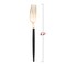 Gold with Black Handle Moderno Disposable Plastic Dinner Forks (240 Forks)